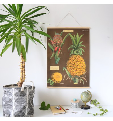 Affiche rétro ananas - Cavallini