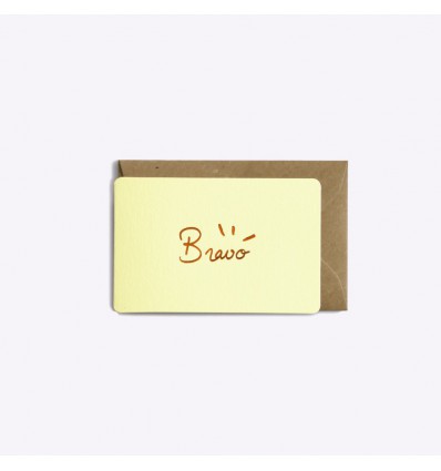 Mini carte Bravo vanille - Editions du Paon