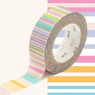 Masking tape multi lignes pastel