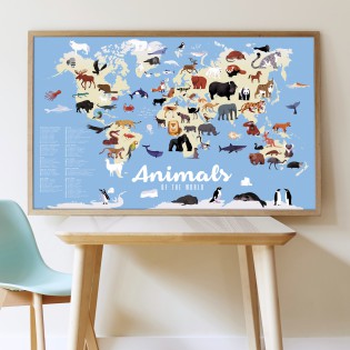 Poster & stickers Animaux du Monde - Poppik