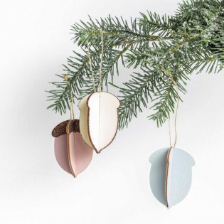 Papier cadeau Branche Sapin Blanc - Rico Design