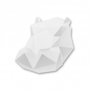 Kit de pliage papier Hippo blanc- Trophée assembli