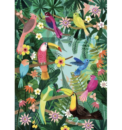 Affiche Oiseaux tropicaux Rebecca Jones - Petit Monkey