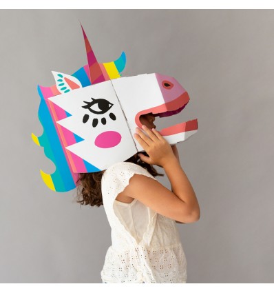 Masque 3D en carton Licorne - Omy