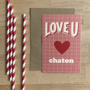 Carte Love You Chaton - Cité Candide