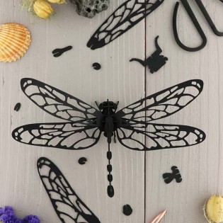 Libellule DIY Anisoptera Noire - Assembli