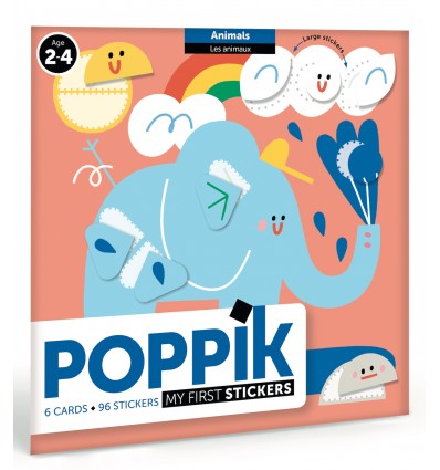 Mes premiers stickers animaux - Poppik
