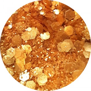 Paillettes biodégradables dorées cuivres Queen du Désert - Sisi La Paillette