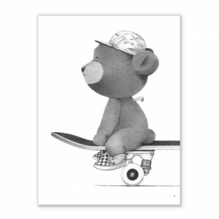 Affiche "Teddy" Skate - Madame Hubert