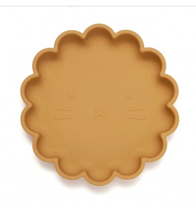 Assiette silicone Lion Jaune - Petit Monkey