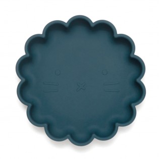 Assiette silicone Lion Bleue - Petit Monkey