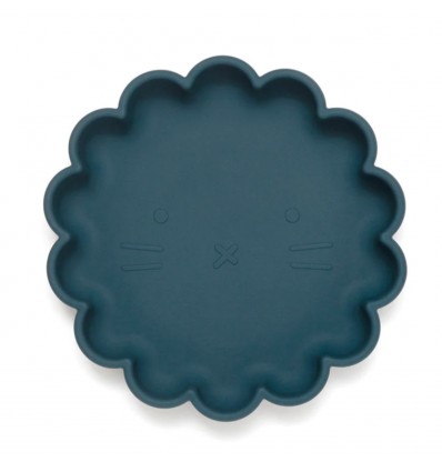 Assiette silicone Lion Bleue - Petit Monkey