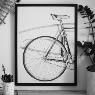 Affiche "Bicyclette" - Madame Hubert
