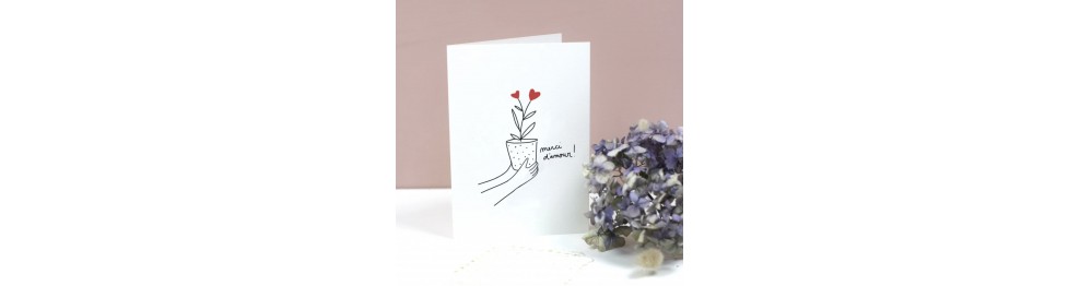 Carte double &#34;Merci d&#39;amour&#34; - My Lovely Thing