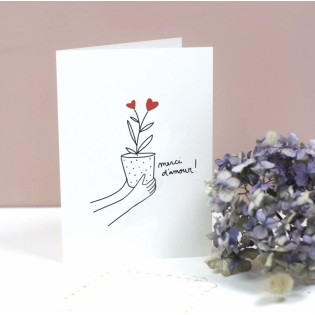 Carte double "Merci d'amour" - My Lovely Thing