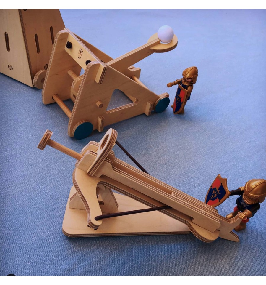 catapulte en bois a construire en famille - Cadeau Educatif Enfant