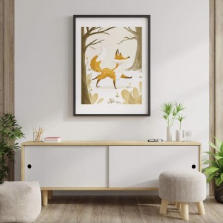 Affiche Renard Foxtrot 30 x 40 cm - Grizzly Art