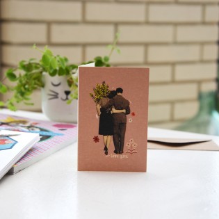 Mini carte double Love you couple - Cité Candide