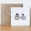 Carte Vélo saccoche dorée - Les Petites Hirondelles