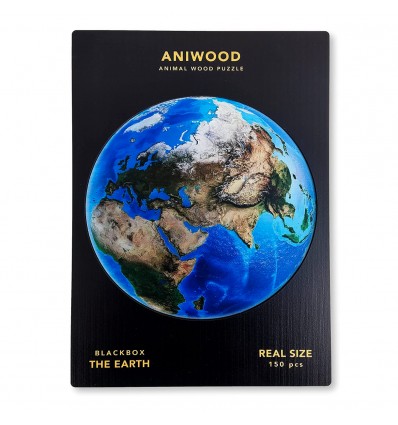 Puzzle en bois Planète Terre Aniwood - Juegaconmigo