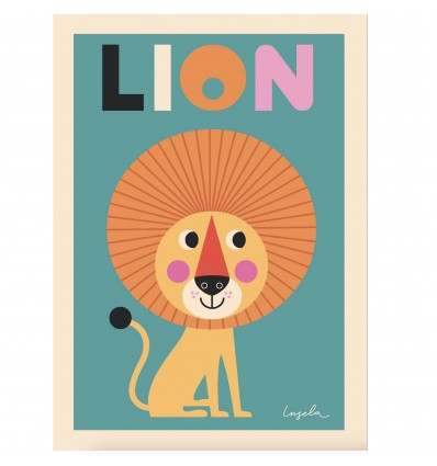 Affiche Lion d'Ingela P Arrhenius