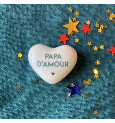 Coeur en céramique "Papa d'amour"