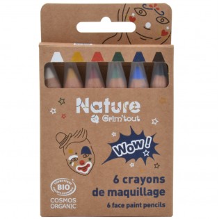 6 crayons à maquillage nature Wow - Grim'tout