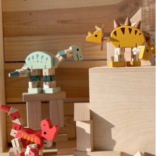 Dinosaure flexible en bois - Egmont Toys