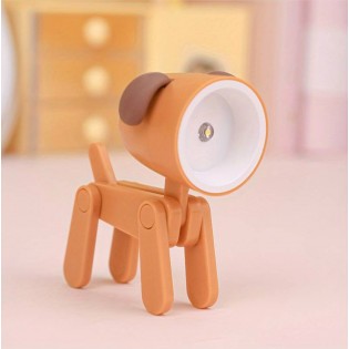 Mini lampe LED chien marron