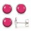 Boucles d'oreilles unie rose fluo magenta - Emilie Fiala