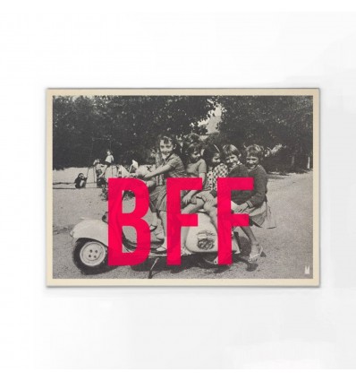 Carte vintage "BFF" - Atelier Kencre