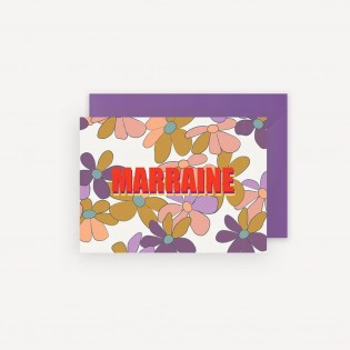 Carte postale Marraine fleurs - Mariisoré