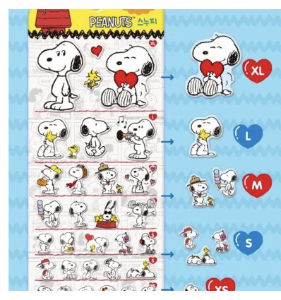 32 autocollants gels Snoopy