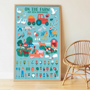 Poster & stickers A la Ferme - Poppik