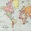 Carte du monde vintage ancienne affiche réedition - Cavallini & Co