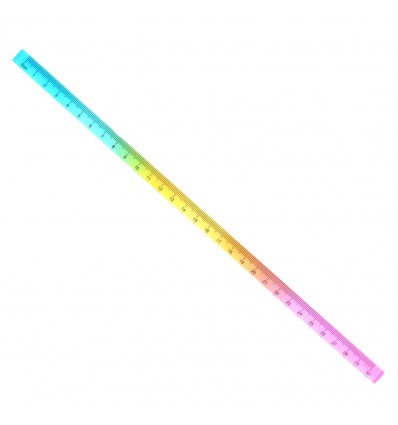 Règle carrée multicolore 30 cm