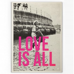 Affiche vintage A4 "Love is all" - Atelier Kencre