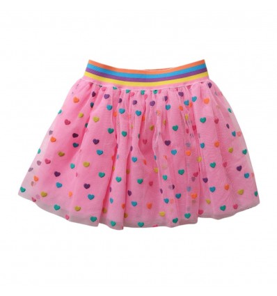 Tutu rose Coeurs Multicolores