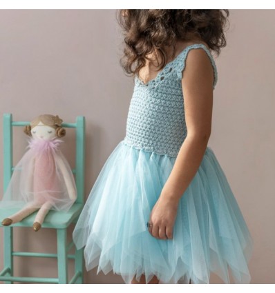 Robe au crochet Turquoise - Rex London