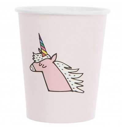 8 gobelets en carton Licorne - Rico Design