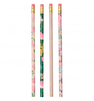 Set de 4 crayons à papier La vie en Rose - Rico Design
