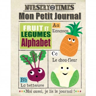 Livre d'éveil à froisser "Alphabet des fruits et légumes" - Mon Petit Journal