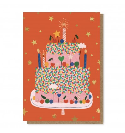 Carte Gâteau de fête - Daria Solak Illustrations