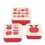 Set de 3 boîtes à goûter Apple - Rex